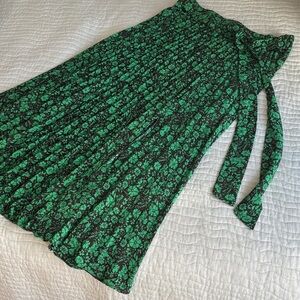 Skies Are Blue Pleated Floral Midi Skirt - Perfect for St. Patrick’s Day!